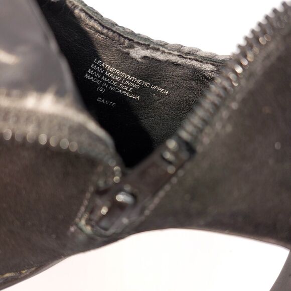 Antonio Melani Ankle Booties Sz 7M Black Heels Dante Suede Braided Trim Detail - Picture 12 of 12